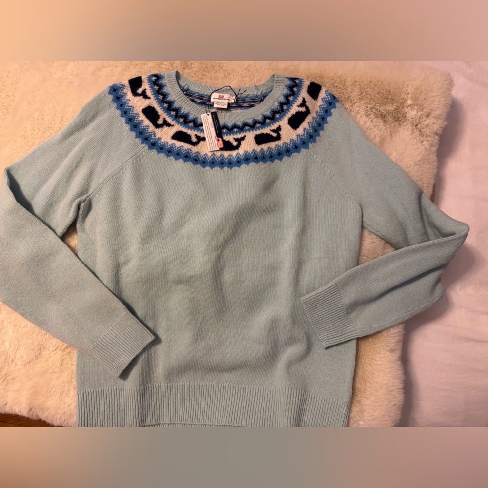 NWT Vineyard Vines Fair Isle Lambs Wool Sweater- medium